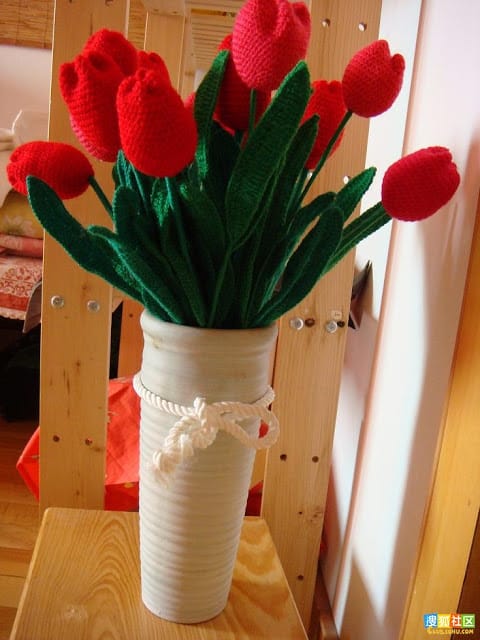 How To Make Crochet Tulip Flower