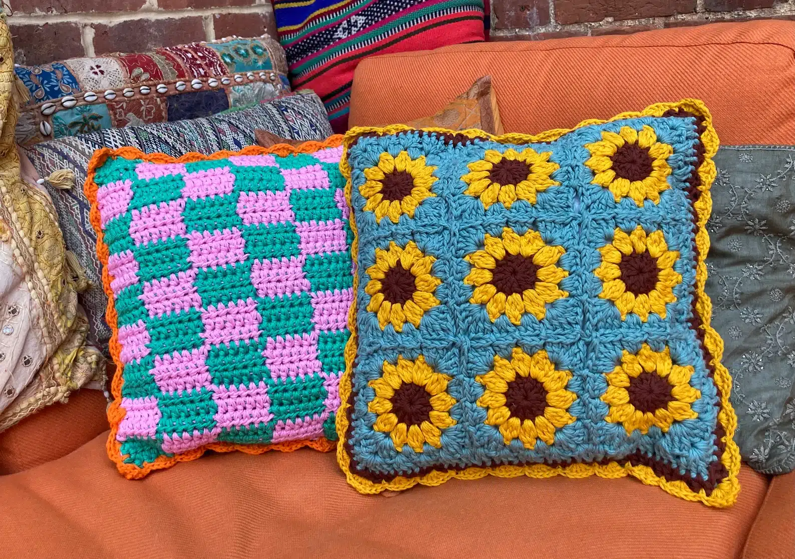 Crochet Your Cozy Autumn Sunflower Pillow With A Free Pattern